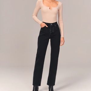 Abercrombie & Fitch High Rise Dad Jeans - A&F Vintage Stretch Denim